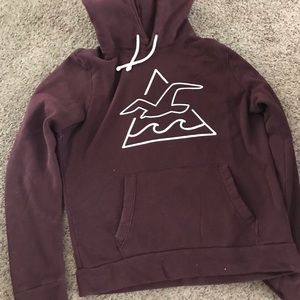 Burgundy Hollister sweatshirt- size medium excellent condition